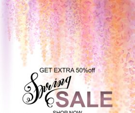 Abstract floral pattern summer sale template   vector