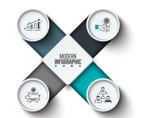 Abstract info graphic template vector