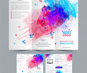 Abstract painting brochure vector