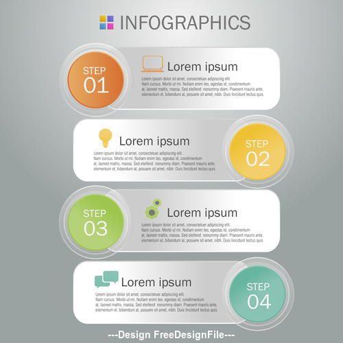 Aligning banners upside down Infographics design template vector