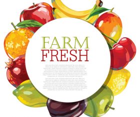 Assorted Summer Fruit Ad Template vector