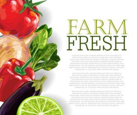 Assorted Vegetables Ad Template vector