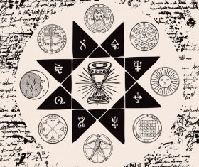 Astrology background pattern vector 01