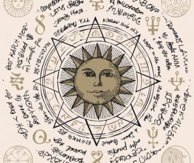 Astrology background pattern vector 02