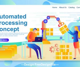 Automated processing plane banner vector