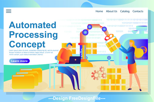 Automated processing plane banner vector