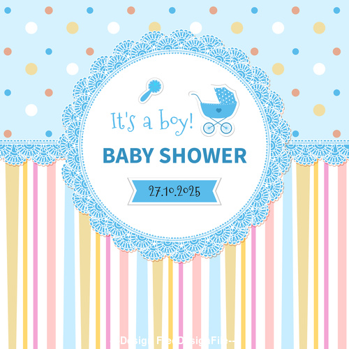 Baby Shower vector 02