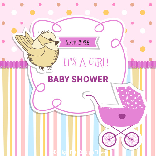 Baby Shower vector 03