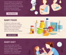 Baby and toddler nutrition food banner vector