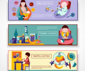 Baby nutrition banner vector