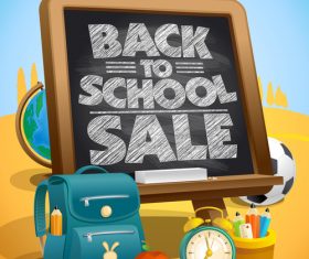 Back to School board black poster vector