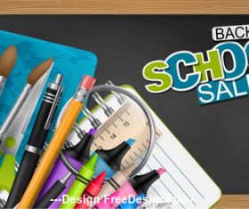 Back to school blackboard and pencil vector
