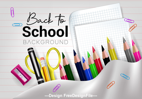 Back to school cover and manuscript paper vector