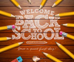 Back to school design vector education concept illustration 03