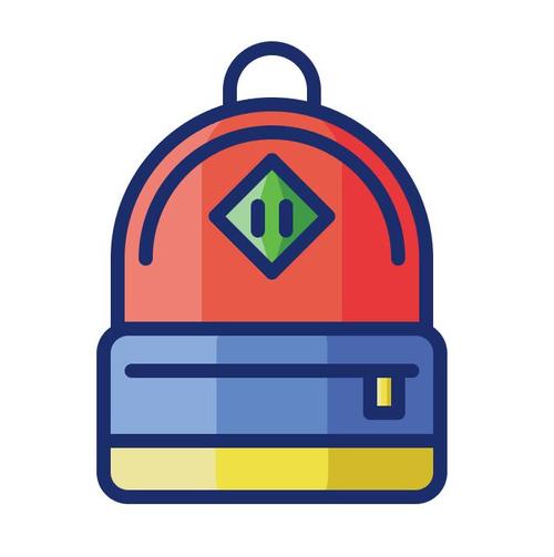 Backpack cartoon vector