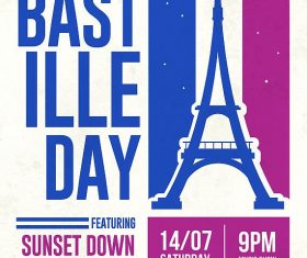 Bastile Day Flyer PSD Template