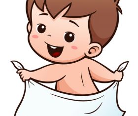 Bathing baby vector illustration vector