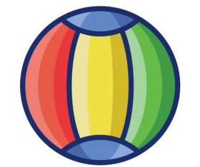 Beach ball cartoon vector