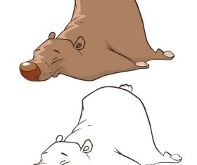 Bear sketch vector