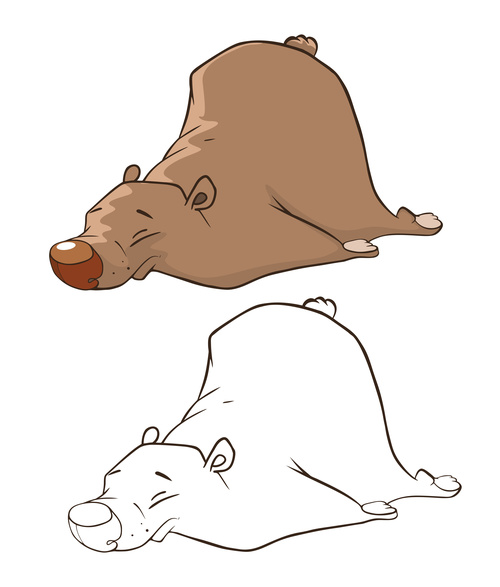 Bear sketch vector