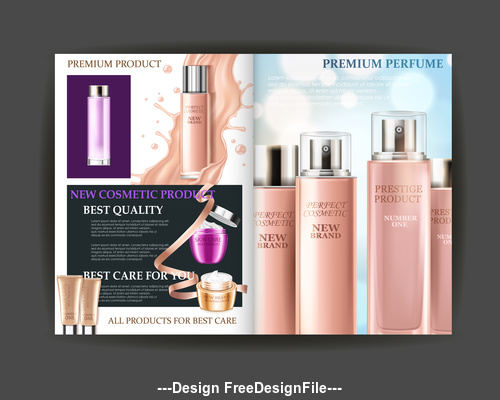 Best quality cosmetic advertising poster vector