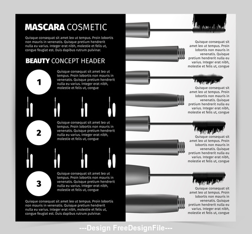 Black Mascara Promotional Template vector