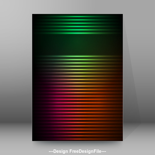 Black abstract glow cover pages A4 style vector