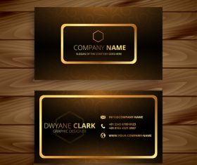 Black and gold premium business card design
