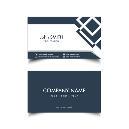 Black and white business card design vector