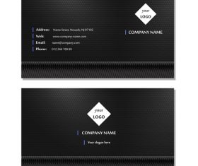 Black background business card design vector