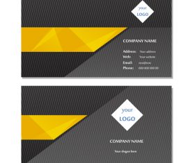 Black background gold bar business card design vector