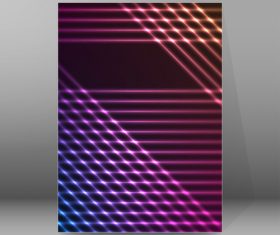 Black background purple glow cover pages A4 style vector