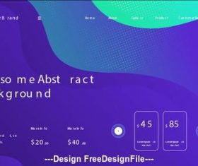 Blue abstract background card vector