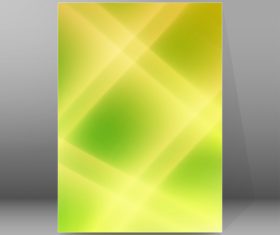 Brochure cover yellow green background vector