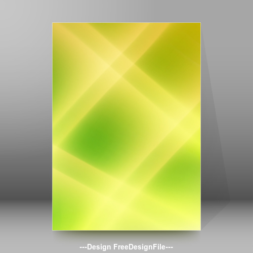 Brochure cover yellow green background vector free download