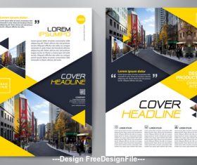Business brochure flyer design a4 template vector
