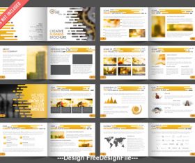 Business promotion brochure vector