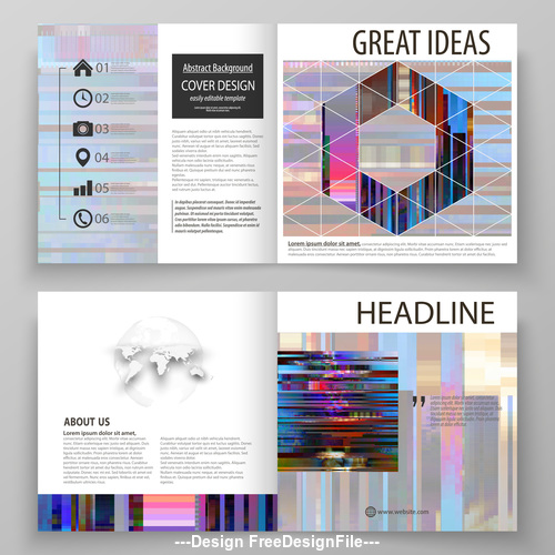 Business templates cover vector