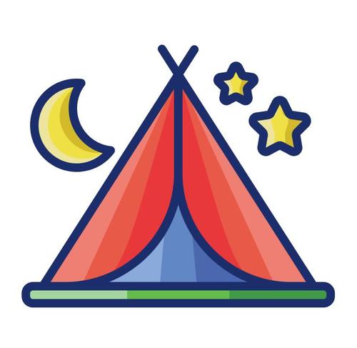 Camping cartoon vector