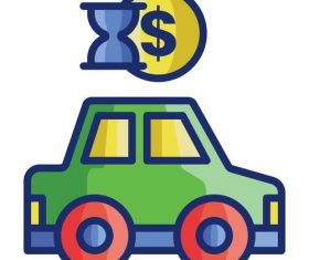 Car rental cartoon vector