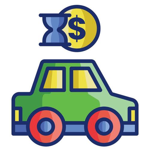 Car rental cartoon vector