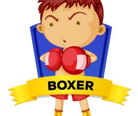 Cartoon boxer vector