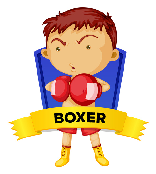 Cartoon boxer vector