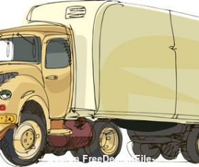 Cartoon cargo truck vector