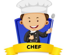 Cartoon chef illustration vector