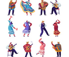 Cartoon dancing vector