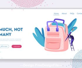 Cartoon flat banner vector