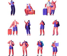 Cartoon flat vector illustration