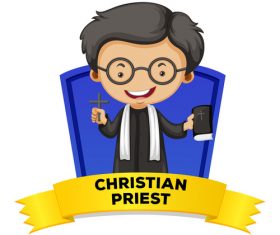 Cartoon missionary illustration vector