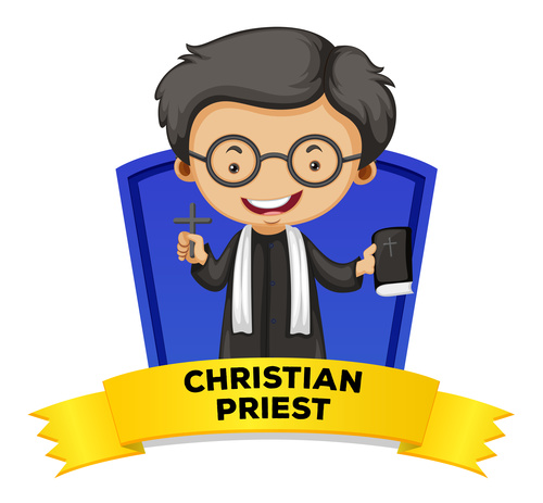 Cartoon missionary illustration vector